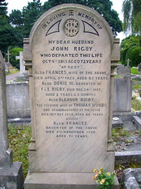 tombstone which is possible inspiration for Eleanor Rigby song by the Beatles