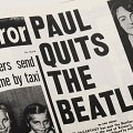 Daily Mirror front page saying "Paul Quits The Beatles" from More on the breakup at Hey Dullblog