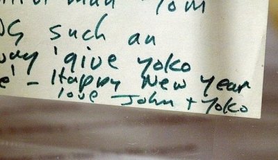 Undelivered Lennon Letter to fan, 1970.