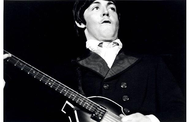 Paul McCartney playing bass