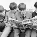 Beatles read the Sunday Mirror