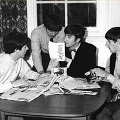 Beatles reading fan mail, including a card reading "S E X."
