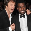 Paul McCartney and Kanye West at the Grammys in 2009.