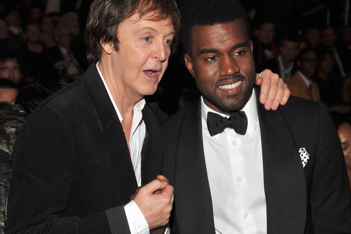 Paul McCartney and Kanye West at the Grammys in 2009.