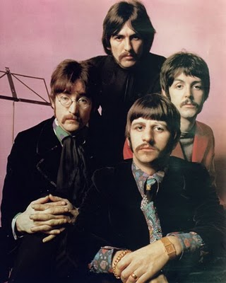 Beatles in 1967 with mustaches